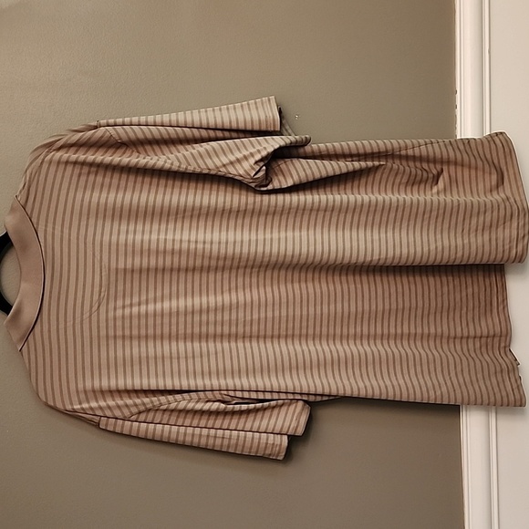 Greg Norman Men's Striped Polo Shirt - Brown - Picture 5 of 10